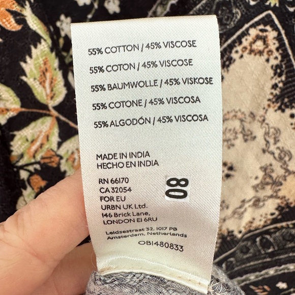 Free People Descanso Mini Dress Small Long Sleeve Boho - Picture 10 of 11